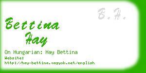 bettina hay business card